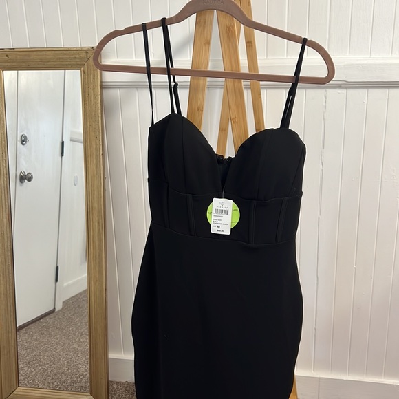 Black Formal High Slit Dress M - Picture 2 of 2